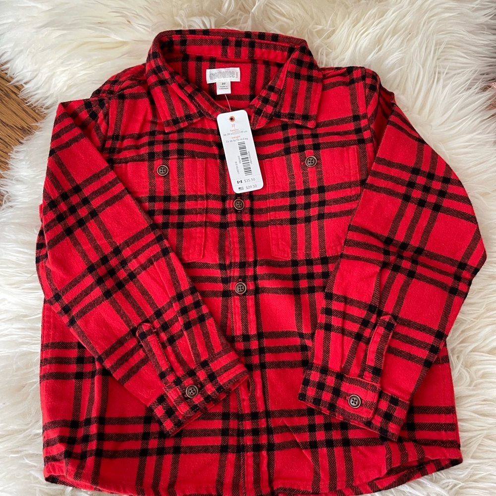 NWT Gymboree boys red cotton holidays shirt 3T